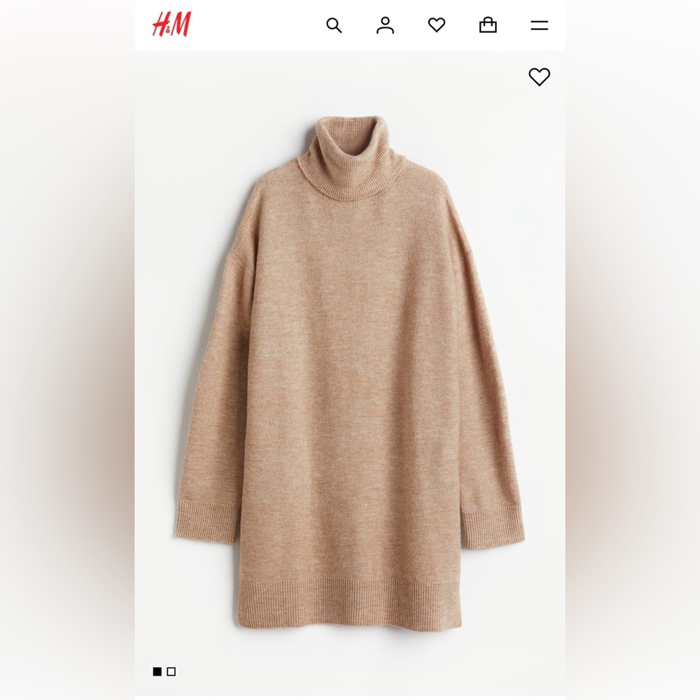 H&M Warm Brown Turtleneck Sweater